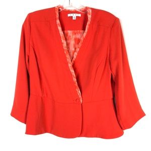 CAbi light Jacket chic blazer chiffon Peplum Top
